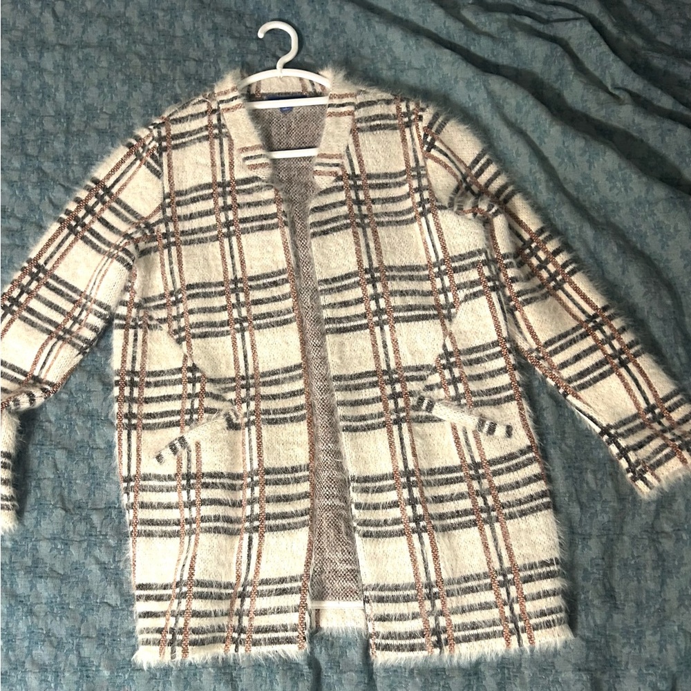 COPY - Apt. 9 Black and Brown Teddy Jacket with Open Collar